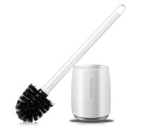 Carehabi Scopino per WC con supporto, per la pulizia del WC, per hotel, igiene in bagno, bianco