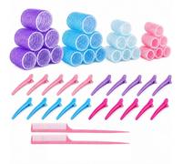 Carehabi Set Bigodini Autoadesivi 47 Pezzi, 4 Misure con 20 Clip