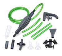 Carehabi Set per Il Cambio dell'Acqua dell'acquario, 2 in 1, pulitore per Ghiaia e Sabbia, con Pompa Manuale e Filtro, aspiratore Regolabile per la Pulizia dell'acquario