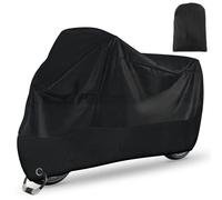 Telo Coprimoto da Esterno, XXL Impermeabile 210D Oxford Copertura Universale con foro della chiave, protegge dai raggi UV pioggia neve polvere, per Scooter Motocross 245x105x125cm Nero