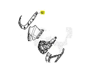 CARENA CORNICE PARABREZZA BIANCO OPACO SYM JET 14 200 2024 XCB20B1CN-EU