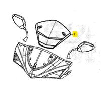 CARENA CUPOLINO MANUBRIO SYM SYMPHONY SR 125 2010 AZ12W1-T