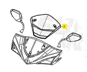 CARENA CUPOLINO MANUBRIO SYM SYMPHONY SR 150 2010 AZ15W1-T