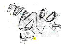 CARENA SCUDO ANTERIORE INFERIORE SYM SYMPHONY E5 50 2024 XF05W2-IT