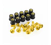 Carene Bulloni Fissaggio Kit Bulloni Parabrezza Moto Per F4i VFR800 VFR-800 VFR 800 Bulloni Parabrezza Carenatura Dadi Viti Elementi Di Fissaggio Moto Kit viti per parabrezza(Oro)