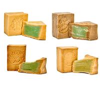 Carenesse 4x Sapone di Aleppo mistura di Alloro & Olio di oliva 4 X 200g | Originale sapone naturale vecchio ricetta maturazione lungo tempo per pelle massimo secca senza chemica e plastica