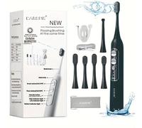 Carepik Spazzolino elettrico con idropulsore, professionale, 2 in 1, cordless Advanced Water Dental Flosser, portatile, per viaggi e casa