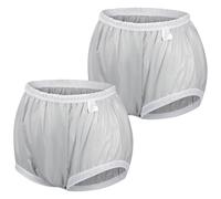 Carer 2 Pezzi Copripannolini per Adulti Incontinenza Biancheria Intima Impermeabile Antifuga Lavabile Riutilizzabile Unisex Grigio Taglia 3XL