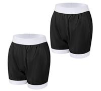 Carer 2 Pezzi Copripannolini per Adulti Incontinenza Boxer Intimo Impermeabile Antifuga Lavabile Riutilizzabile Unisex Neri Taglia L