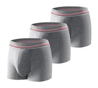 Carer 3 Pacchetti Boxer per Uomini con Incontinenza, Boxer Lavabili e Leggeri con Assorbente da 80 ml Progettati per Incontinenza Leggera Grigio Taglia XL