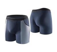 Carer Confezione da 2 Boxer Incontinenza Uomo in Bambù 100ml Assorbimento Mutande Incontinenza Lavabili e Riutilizzabili Leggere Traspiranti Antiprdita Blu Taglia 3XL