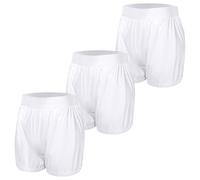 Carer Confezione da 3 Copripannolini per Adulti Antiperdita per Incontinenza Silenzioso Impermeabile Lavabile Tipo Boxer con Aperture Gamba Regolabili Unisex Mutande di Plastica Bianco Taglia XL