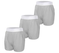 Carer Confezione da 3 Copripannolini per Adulti Antiperdita per Incontinenza Silenzioso Impermeabile Lavabile Tipo Boxer con Aperture Gamba Regolabili Unisex Mutande di Plastica Grigio Taglia XL
