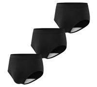 Carer Confezione da 3 Slip per Incontinenza Uomo Cotone 150 ml Assorbenza | Intimo Assorbente Lavabile Riutilizzabile Morbido Discreto Protezione Antiperdita per Incontinenza Lieve a Moderata, Nero XL