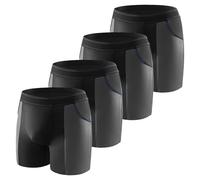 Carer Confezione da 4 Boxer Incontinenza Uomo in Bambù 100ml Assorbimento Mutande Incontinenza Lavabili e Riutilizzabili Leggere Traspiranti Antiprdita Nero Taglia S