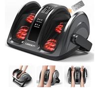 CARESKYpro Shiatsu - Massaggiatore per piedi con calore e telecomando, 3 riscaldamenti migliorati per circolazione e sollievo dal dolore, ondeggiamento profondo 7 in 1 per rilassamento del polpaccio,