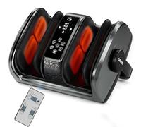 CARESKYpro Shiatsu - Massaggiatore per piedi per circolazione e sollievo dal dolore, terapia del calore migliorata, impastamento profondo a 5 intensità, oscillante per rilassamento del polpaccio,