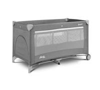 CARETERO Basic Plus Lettino da Viaggio con Materasso 120x60 cm - Lettino da Viaggio Pieghevole per Bambini fino a 15 kg - Dalla Nascita a 4 Anni - Borsa per il Trasporto Inclusa - Grigio