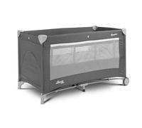 CARETERO Basic Plus Lettino da Viaggio con Materasso 120x60 cm - Lettino da Viaggio Pieghevole per Bambini fino a 15 kg - Dalla Nascita a 4 Anni - Borsa per il Trasporto Inclusa - Grafite