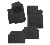 CarFashion BasicRips C03 258208 Tappetini Auto in Nero Screziato Nero Protezione Piedi Nero Lucido Bordo tappetini Auto Set Senza Supporto Tappetino