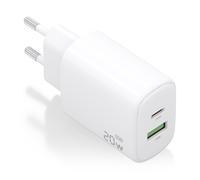 CARGADOR AISENS GAN 20W, 1XUSB-C PD3.0, 1XUSB-A QC3.0, BLANCO - Nouvo