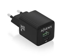 CARGADOR AISENS GAN 30W 1XUSB-C PD3.0 QC4.0 1XUSB-A QC3.0 NEGRO - Nouvo