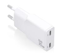 CARGADOR AISENS GAN ULTRA DELGADO 30W 2XUSB-C PD3.0 QC4.0 BLANCO - Nouvo