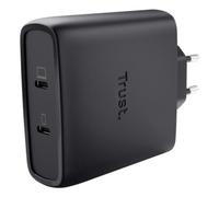 Cargador de Pared GaN Trust Maxo 100W- 2xUSB Tipo-C-Incluye Cable USB Tipo-C- 100W - Nouvo