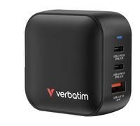 Cargador de Pared Universal GaN para Viaje Verbatim Mini GaN Wall Charger- 2xUSB Tipo-C- 1xUSB- 70W - Nouvo