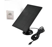 Cargador Solar Exterior - Panel 3 W 5 V Para Timbre Ring | Cavo 1.2 M, Soporte Giratorio 360°, Fuente Recargable, Accesorio Cámaras, Móviles, Equipos Portátiles