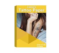 CARGEN Carta per Stampante Transfer 5 Set per Tatuaggi per Stampante Laser a Getto D'inchiostro, Carta Transfer Temporanea Stampabile Carta per Stencil per Tatuaggi, A4 8,2 Pollici X 11,6 Pollici