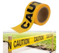 CARGEN Nastro Segnaletico Nero e Giallo CAUTION 100m, Nastro di Avvertimento Halloween Scena Crimine Non Adesivo,Decorazioni per Feste di Compleanno Props per Scene del Crimine