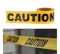 CARGEN Nastro Segnaletico Nero e Giallo CAUTION 100m, Nastro di Avvertimento Halloween Scena Crimine Non Adesivo,Decorazioni per Feste di Compleanno Props per Scene del Crimine