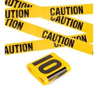 CARGEN Nastro Segnaletico Nero e Giallo CAUTION 20m, Nastro di Avvertimento Halloween Scena Crimine Non Adesivo,Decorazioni per Feste di Compleanno Props per Scene del Crimine