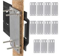 Cargo E Track Rail Mounting Back Plate, 12 Pieces E Track Backing Plates, Bracket Installation Kit, Lorry Trailer Tie Down System, Wooden Floor Heavy-Duty Securing Hardware
