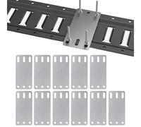Cargo E Track Rail Mounting Back Plate, 2640 g 12 pezzi E Track Backing Plates, Steel Bracket with Installation Kit for Lorry Trailer Tie-Down System, Wooden Floor