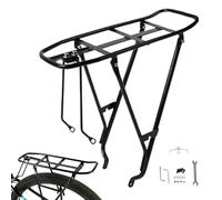 Cargo Rack Bike, Thick Widened Luggage Carrier, Sturdy Pannier Supporti , Biciclette Seat Mount Accessory for Daily Commuting, Travel, Road Cycling Enthusiasts, Outdoor Rughe