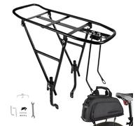 Cargo Rack Bike, Widened Luggage Carrier, 40 x 14 cm. Thick Seat Frame, Stabile Pannier Attachment, Easy Installation Design for Commuting Cycling Enthusiasts