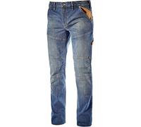 Pantalone pantaloni jeans elasticizzati da lavoro DIADORA STONE CARGO denim blu