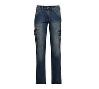 Pantalone pantaloni jeans elasticizzati da lavoro DIADORA STONE CARGO denim blu