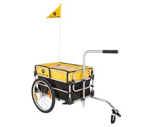 Cargo Trailer Trailer Stalwart Carry Fold 1, M-Wave, Foldable, Alloy Silver Powder-Coated Frame, Platform Size 67 X 44 X 37 Cm, 20 Wheels With Alloy Rims, Max. Loading Capacity 45 Kg, Incl. 90L Bag