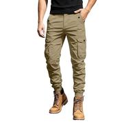 Cargos Shorts Uomo Vestibilità Relaxed Solid Active Short Pants Cargo Casual Outdoor con Tasche Pantaloncini da lavoro per Uomo Pantaloncini Cargo Uomo Baggy Escursionismo Palestra Allenamento Comodo