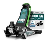 CargoVA Cric idraulico 3T - TÜV Certificato - Altezza di sollevamento 75-505mm - Cric SUV con pad in gomma - Cric professionale per officina domestica
