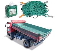 CargoVA® - Rete intelligente per rimorchio 3,5x8M [Certificato DEKRA] - Rete elastica con corda elastica, borsa e marcatura angolare - per un fissaggio perfetto del carico