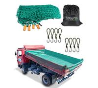 CargoVA Rete intelligente per rimorchio 3x4M [DEKRA Certificato] - Rete con corda elastica, marcatura agli angoli, borsa e ganci - Per una perfetta sicurezza del carico