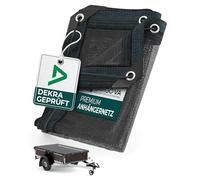 CargoVA® - Rete per rimorchio a maglia fine 3,5x5m - Rete nera a maglia fine con corda elastica - per una protezione ottimale del carico