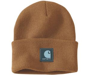 Carharrt Rubber Patch Watch Beanie, marrone