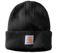 Carhartt Berretto in Maglia a Coste Fascia Invernale, Nero, Taglia Unica Donna