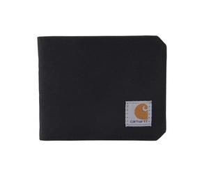 Carhartt Billfold and Passcase - Portafoglio da uomo, in pelle e tela, robusto, Nero , 1.57 x 5.12 x 5.12 pulgadas, bifold