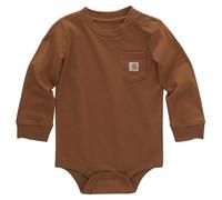 Carhartt Body unisex con tasche a maniche lunghe per bambini, Marrone Carhartt®, 6 mesi